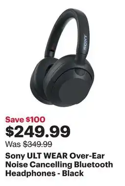 Best Buy Sony ULT WEAR Over-Ear Noise Cancelling Bluetooth Headphones - Black offer