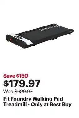 Best Buy Fit Foundry Walking Pad Treadmill - Only at Best Buy offer