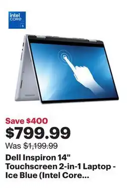 Best Buy Dell Inspiron 14 Touchscreen 2-in-1 Laptop - Ice Blue (Intel Core 5 120U/16GB RAM/1TB SSD/Win 11) offer