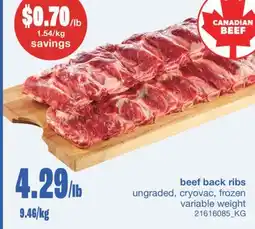 Wholesale Club BEEF BACK RIBS offer