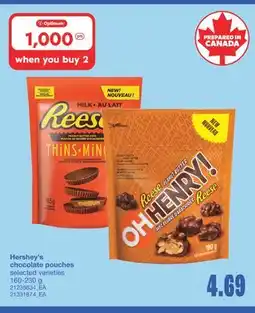 Wholesale Club CHOCOLATE POUCHES, 160-230 G offer