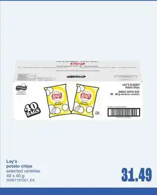 Wholesale Club POTATO CHIPS, 40 X 40 G offer
