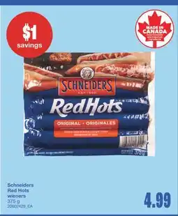 Wholesale Club RED HOTS WIENERS, 375 G offer