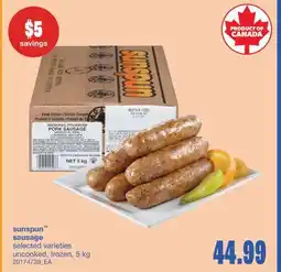 Wholesale Club SAUSAGE, 5KG offer