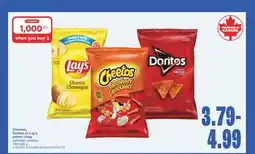 Wholesale Club CHEETOS, DORITOS OR LAY'S POTATO CHIPS SELECTED VARIETIES, 180-285G offer