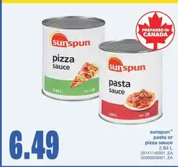 Wholesale Club PASTA OR PIZZA SAUCE, 2.84 L offer
