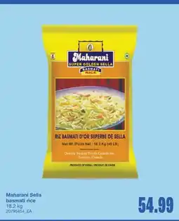 Wholesale Club SELLA BASMATI RICE, 18.2 KG offer