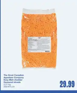 Wholesale Club EASY MELT CHEDDAR FLAVOURED SHREDS, 2.27 kg offer