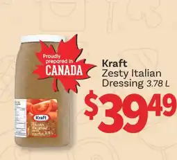 Wholesale Club KRAFT ZESTY ITALIAN DRESSING, 3.78 L offer