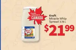 Wholesale Club MIRACLE WHIP SPREAD, 3.78 L offer