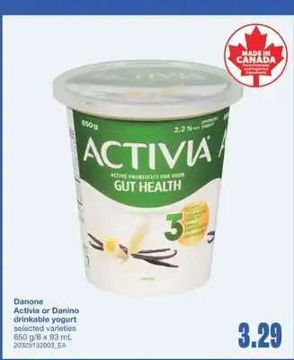 Wholesale Club DRINKABLE YOGURT, 650 G/6 X 93 ML offer