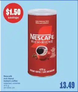Wholesale Club NESCAFÉ RICH BLEND INSTANT COFFEE, 475 g offer