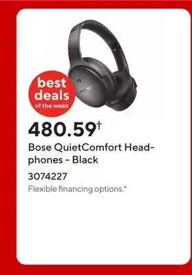 Staples Bose QuietComfort Headphones - Black offer