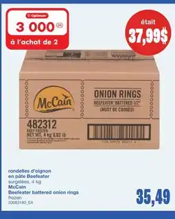 Wholesale Club RONDELLES D'OIGNON EN PÂTE BEEFEATER, 4 KG offer