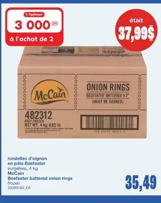 Wholesale Club RONDELLES D'OIGNON EN PÂTE BEEFEATER, 4 KG offer