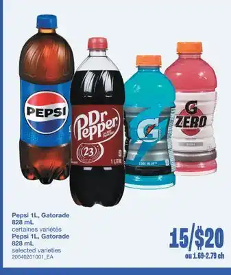 Wholesale Club PEPSI 1L, GATORADE, 828 ML offer