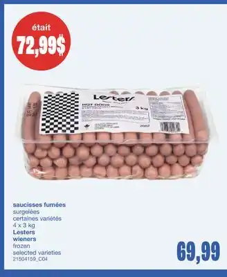 Wholesale Club SAUCISSES FUMÉES, 4 X 3 KG offer