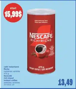Wholesale Club CAFÉ INSTANTANÉ RICHE, 475 g offer