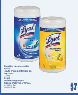 Wholesale Club LINGETTES DÉSINFECTANTES LYSOLMD CHUTE D'EAU PRINTANIÈRE OU AGRUMES 75 UN offer