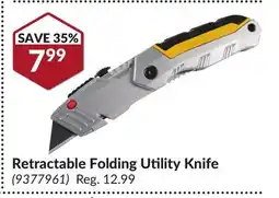 Princess Auto Retractable Folding Utility Knife offer