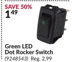 Princess Auto Green LED Dot Rocker Switch offer