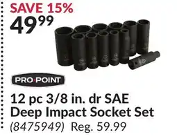Princess Auto 12 pc 3/8 in. dr SAE Deep Impact Socket Set offer