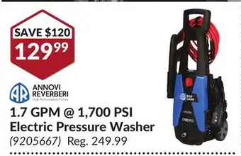 Princess Auto 1.7 GPM@1, 700 PSI Electric Pressure Washer offer