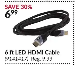 Princess Auto 6 ft LED HDMI Cable offer