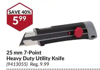 Princess Auto 25 mm 7-Point Heavy Duty Utility Knife offer