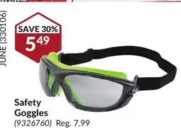 Princess Auto Safety Goggles offer