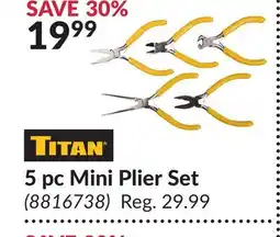 Princess Auto 5 pc Mini Plier Set offer