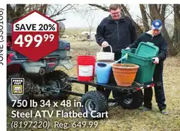 Princess Auto 34 x 48 in. Steel ATV Flatbed Cart offer
