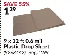 Princess Auto 9 x 12 ft 0.6 mil Plastic Drop Sheet offer