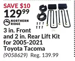 Princess Auto 3 in. Front and 2 in. Rear Lift Kit for 2005-2021 Toyota Tacoma offer