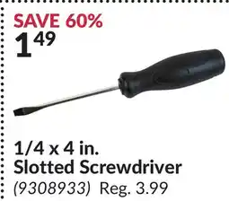 Princess Auto 1/4 x 4 in. Slotted Screwdriver offer