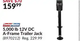 Princess Auto 5,000 lb 12V DC A-Frame Trailer Jack offer