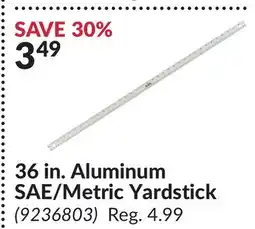 Princess Auto 36 in. Aluminum SAE/Metric Yardstick offer