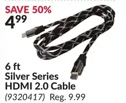 Princess Auto 6 ft Silver Series HDMI 2.0 Cable offer