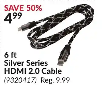 Princess Auto 6 ft Silver Series HDMI 2.0 Cable offer