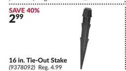 Princess Auto 16 in. Tie-Out Stake offer