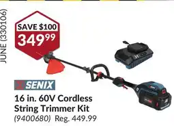 Princess Auto 16 in. 60V Cordless String Trimmer Kit offer