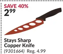 Princess Auto Stays Sharp Copper Knife offer