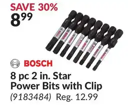 Princess Auto 8 pc 2 in. Star Power Bits with Clip offer