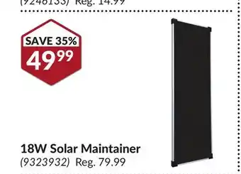 Princess Auto 18W Solar Maintainer offer