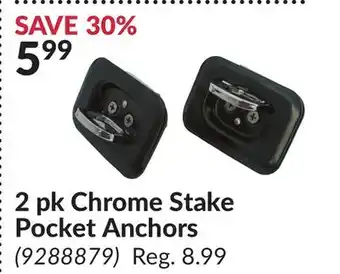Princess Auto 2 pk Chrome Stake Pocket Anchors offer