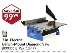 Princess Auto 7 in. Electric Bench-Mount Diamond Saw offer