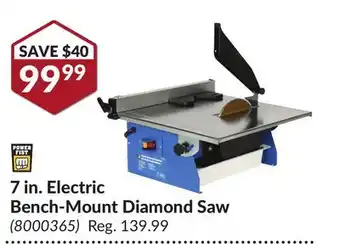 Princess Auto 7 in. Electric Bench-Mount Diamond Saw offer