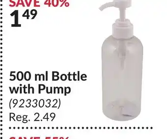 Princess Auto 500 ml Bottle with Pump offer