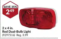 Princess Auto 2 x 4 in. Red Dual-Bulb Light offer