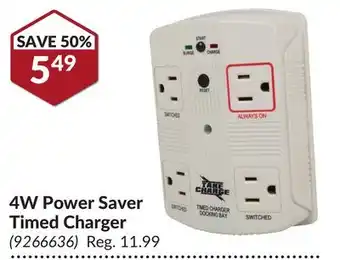 Princess Auto 4W Power Saver Timed Charger offer